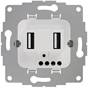 2USB 106214 USB-Steckdose TAE 12 W, 2, 4 A, reinweiß glänzend