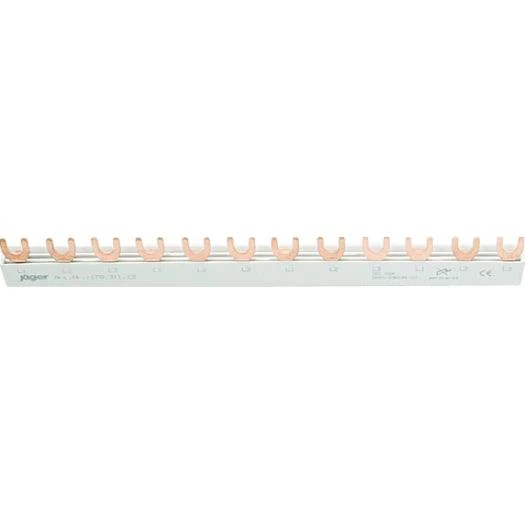 3-Phasen-Gabelschiene geschlossen, 12 Module, L-Ausführung, 210 mm lang
