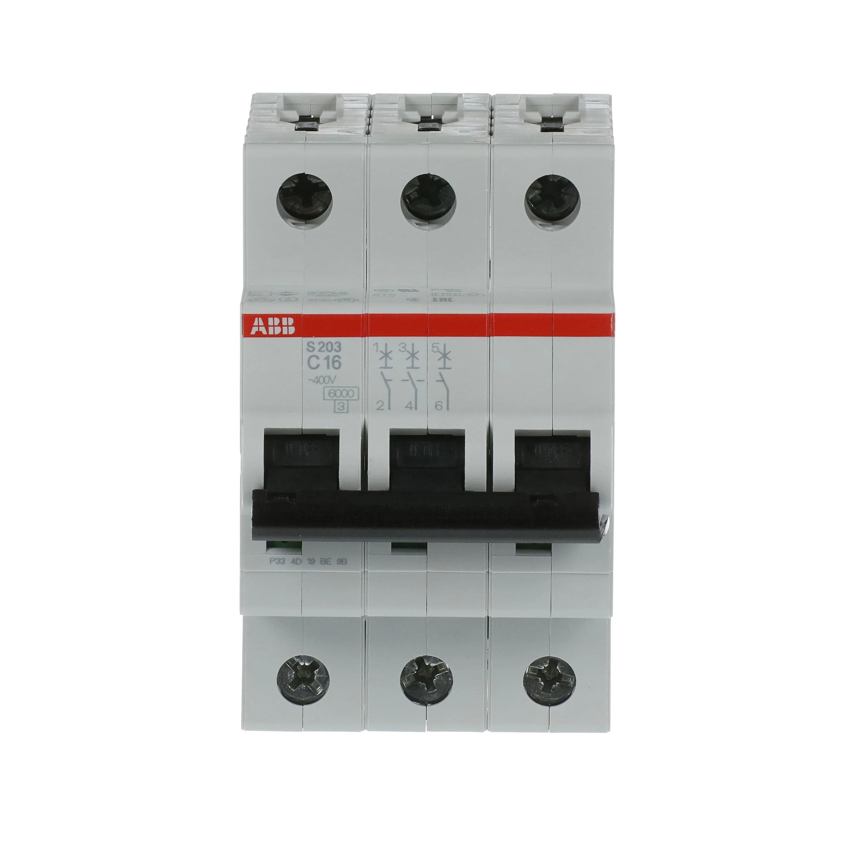 ABB Set 1x FI-Schutzschalter F204A-40/0,03 + 1x Sicherungsautomat S203-C16 + 5x Sicherungsautomat S201-C16 + 1x PS3/12FI Sammelschiene - C-Charakteristik - Image 3