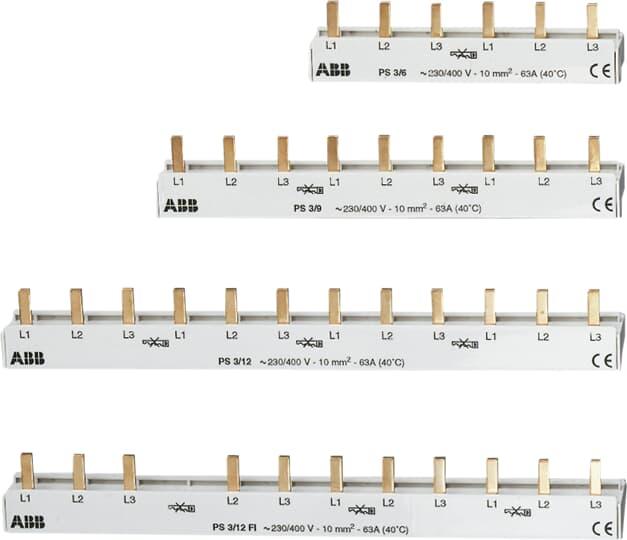 ABB Set 1x FI-Schutzschalter F204A-40/0,03 + 1x Sicherungsautomat S203-B16 + 5x Sicherungsautomat S201-B16 + 1x PS3/12FI Sammelschiene - Image 5