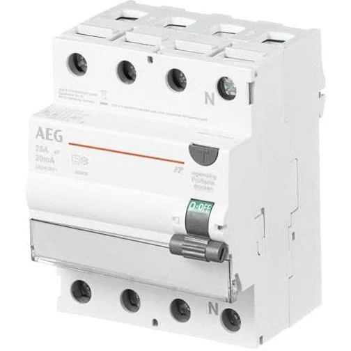 AEG FP A 4 25/030 - FI-Schalter 4P Typ A 25A, 30mA, 4TE, 4TQA603406R0000