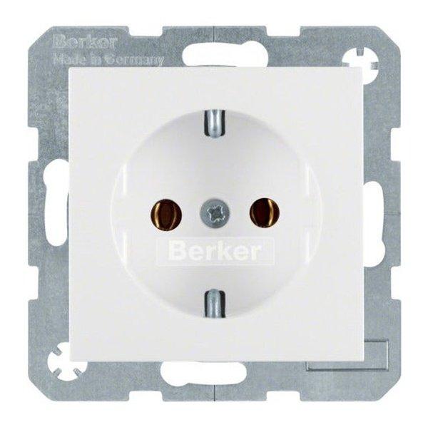 Berker 47438989 S.1 Schuko-Steckdose polarweiß glänzend