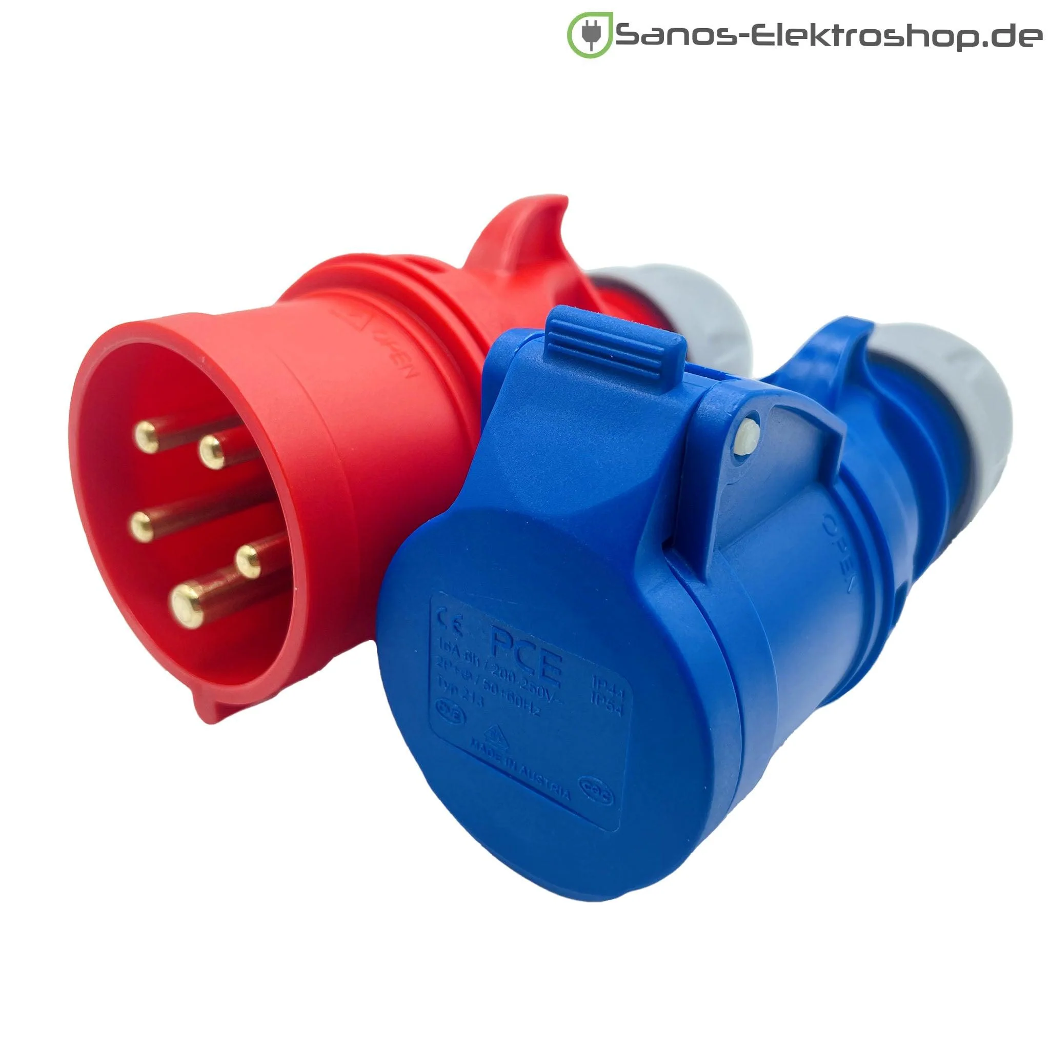 CEE-Adapter: CEE Stecker 5-polig 16A auf CEE Kupplung 3-polig 16A mit PUR-Leitung - Image 2