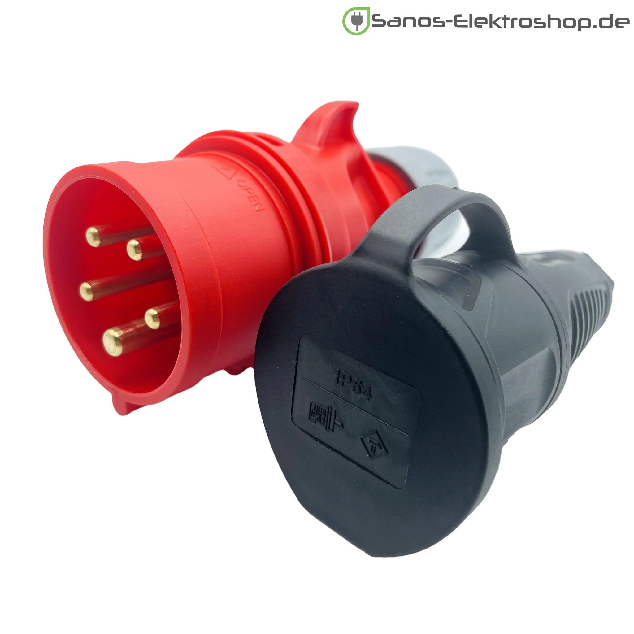 CEE-Adapter: CEE Stecker 5-polig 16A auf Schuko-Kupplung 230V - Image 2