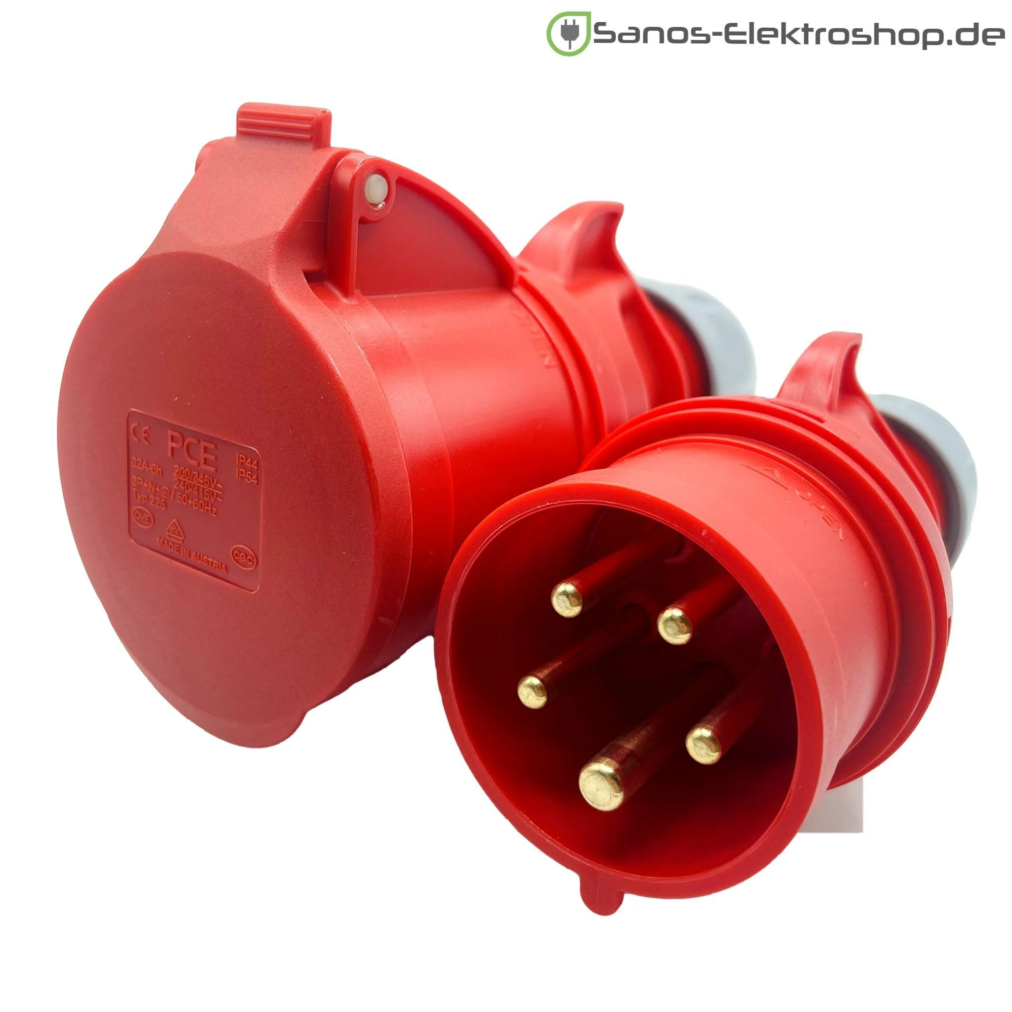 CEE-Adapter: CEE Stecker 5-polig mit Phasenwender 16A auf CEE Kupplung 5-polig 32A - Image 2