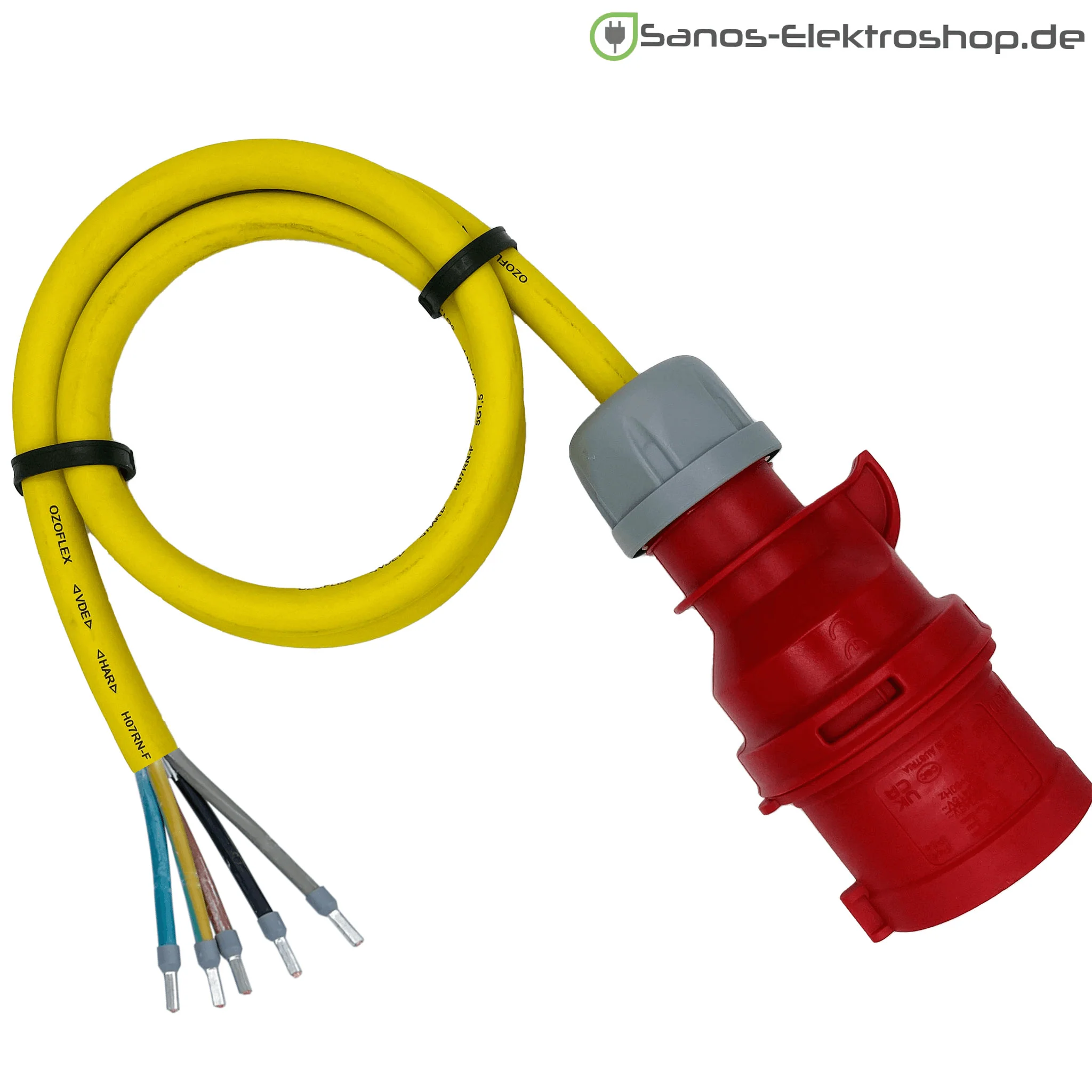 CEE-Anschlussleitung 16A- 32A 400V - Gummileitung H07RN-F 5G2,5 - 5G6 mm² | 1,00 Meter bis 10,00 Meter | verschiedene Farben - Image 4