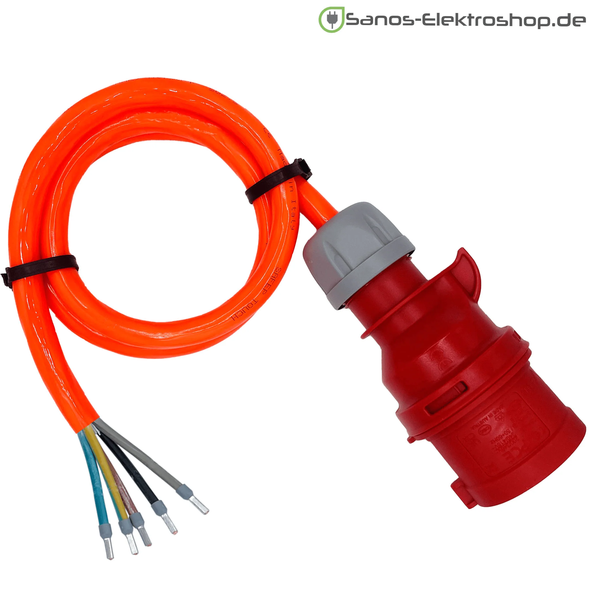 CEE-Anschlussleitung 16A- 32A 400V - PUR Gummileitung H07BQ-F 5G2,5 - 5G6 mm² | 1,00 Meter bis 10,00 Meter | verschiedene Farben - Image 4