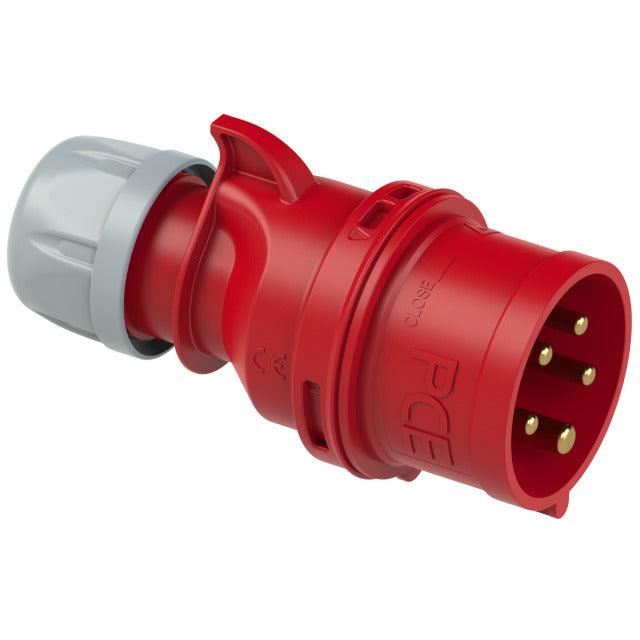 CEE Stecker IP 44, 5-polig, 400 V, 6 h, 32 A, mit Phasenwender, PCE 7025-6