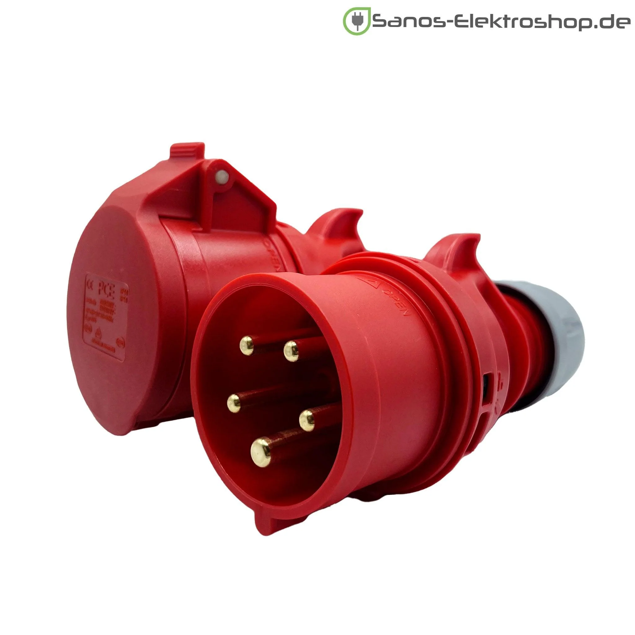 CEE-Verlängerung 16A - 400V - 5-polig mit Phasenwender | PUR Gummileitung H07BQ-F 5G1,5mm² - 5G2,5mm² | 1,00 bis 50,00 Meter | verschiedene Farben - Image 2