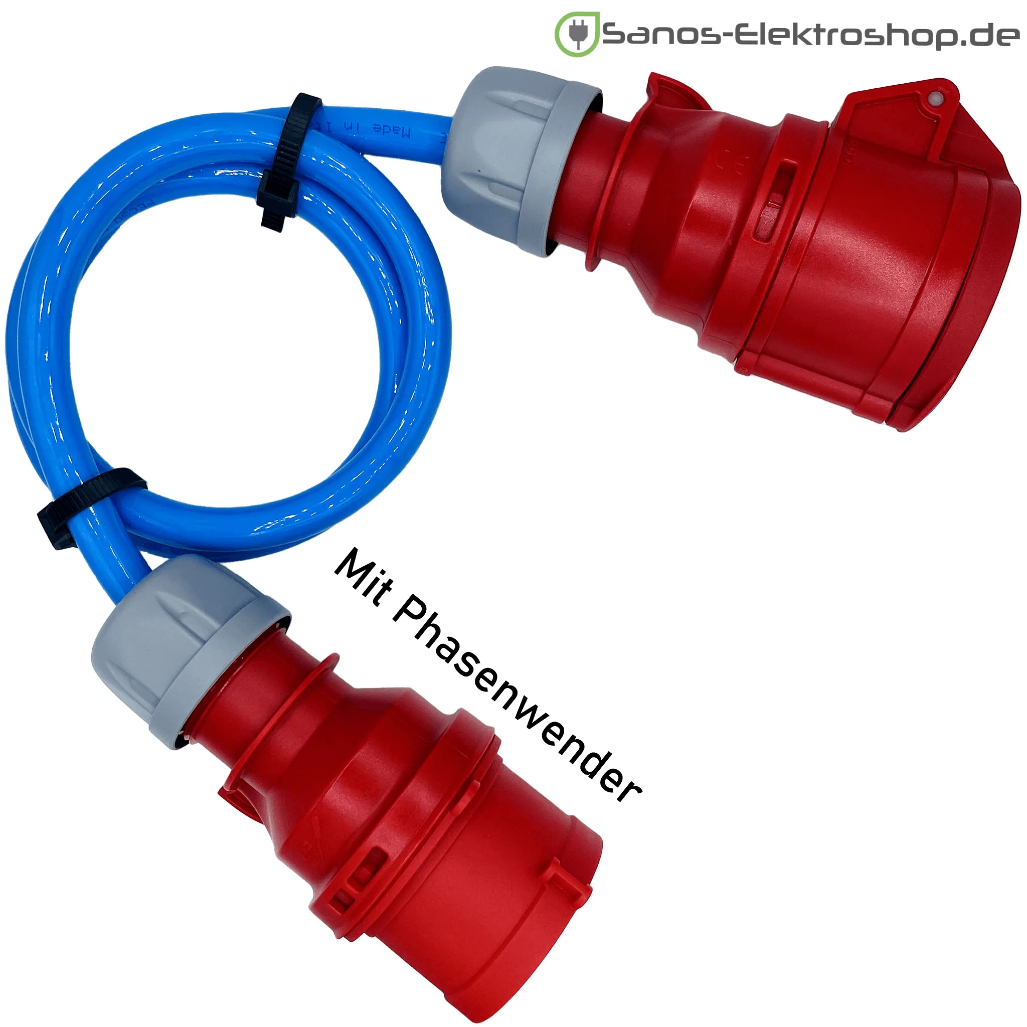 CEE-Verlängerung 16A - 400V - 5-polig mit Phasenwender | PUR Gummileitung H07BQ-F 5G1,5mm² - 5G2,5mm² | 1,00 bis 50,00 Meter | verschiedene Farben - Image 3