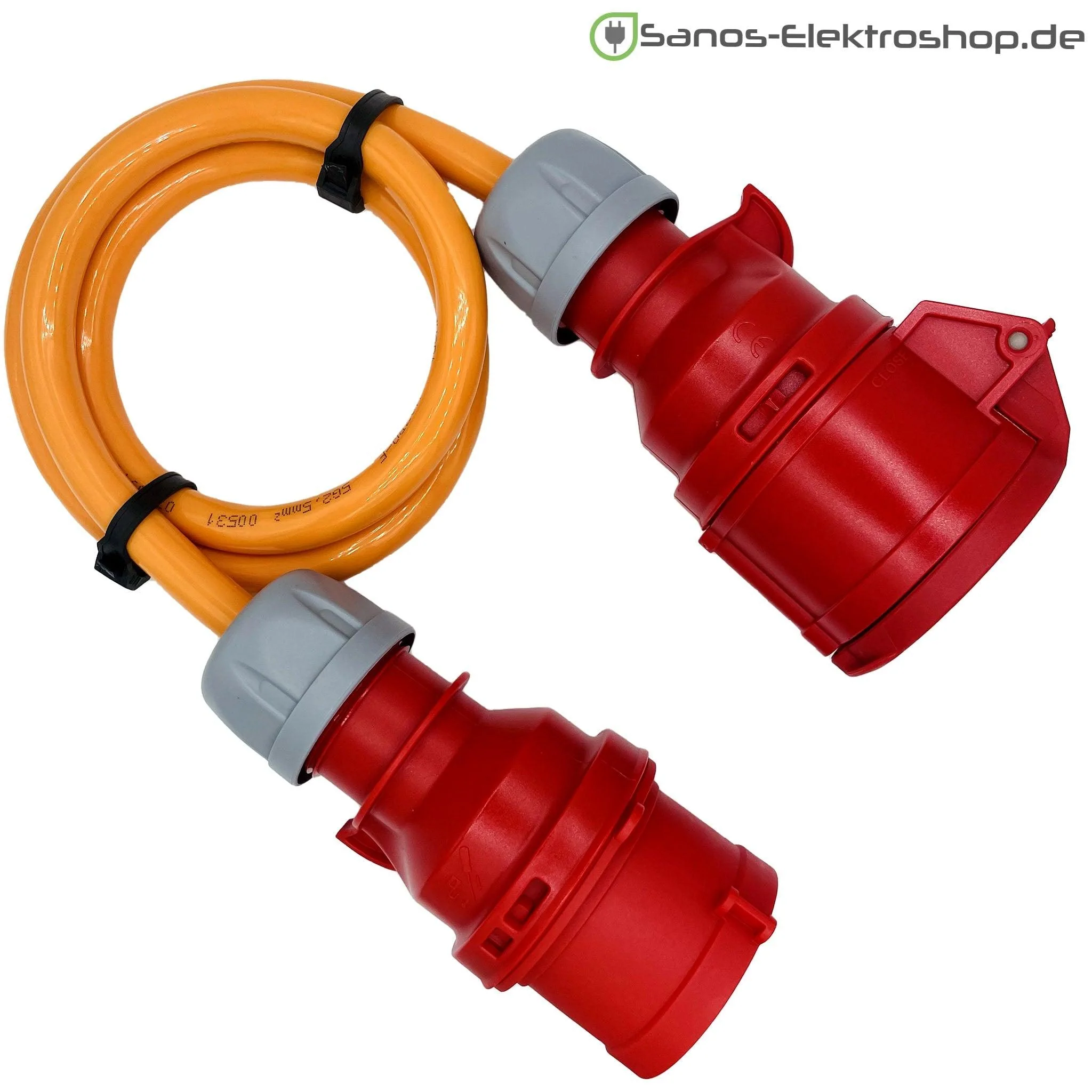 CEE-Verlängerung 16A - 400V - 5-polig | PUR Gummileitung H07BQ-F 5G1,5mm² - 5G2,5mm² | 1,00 bis 50,00 Meter | verschiedene Farben - Image 5
