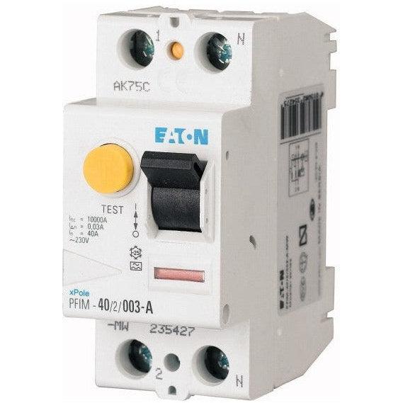 EATON PFIM-40/2/003-MW - FI-Schalter, 40A, 2p, 30mA, Typ AC, 235394