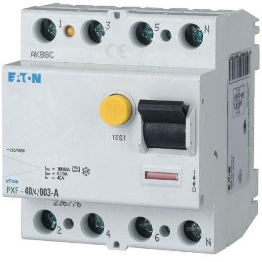 EATON PXF-25/4/003-A - FI-Schalter, 25A, 4p, 30mA, Typ A, 236772