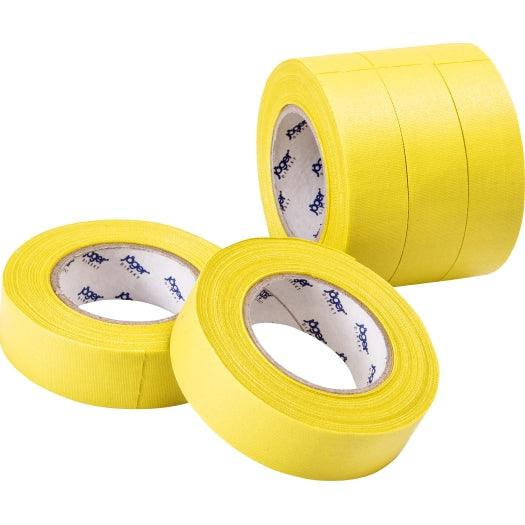 Gewebe-Isolierband, gelb, Stärk e= 0,28mm, Breite = 19mm, 10m Länge, 5 Rollen