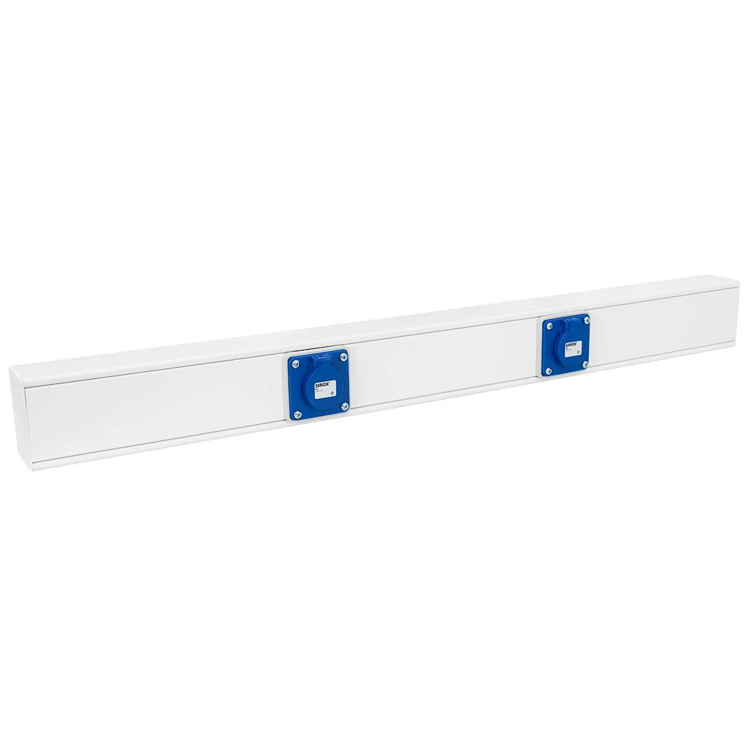 Gewiss Brüstungskanal mit 2x Steckdosen und Wago-Anschlussbox | 70x100x1000 mm | Komplett vorverdrahtet & anschlussbreit - Image 4
