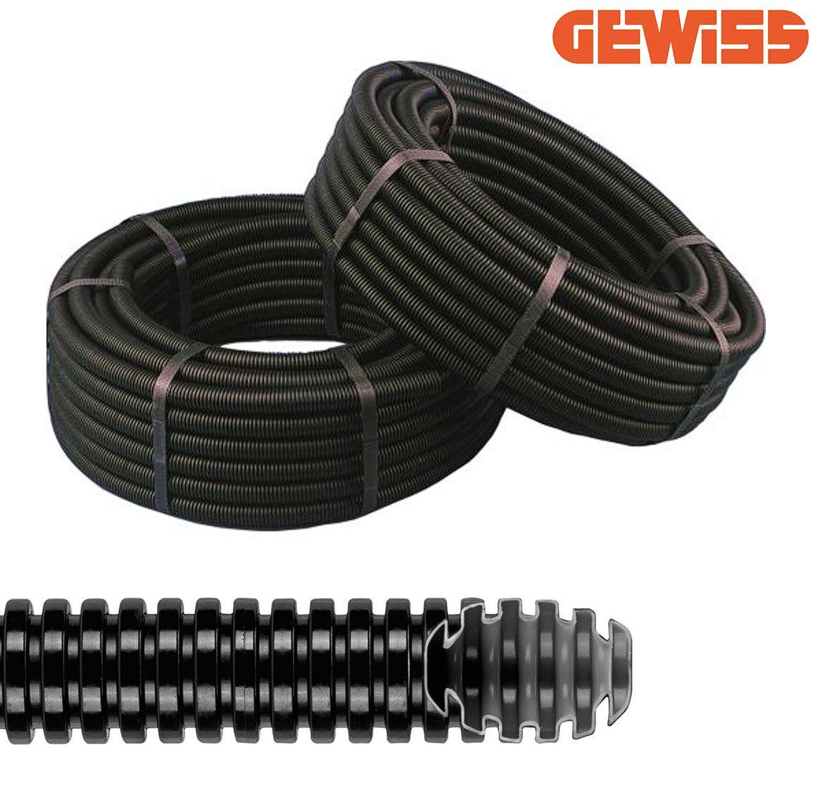 GEWISS DX15050R Elektroinstallationsrohr, Wellrohr, Leerrohr, Schutzrohr, M50, 25 Meter