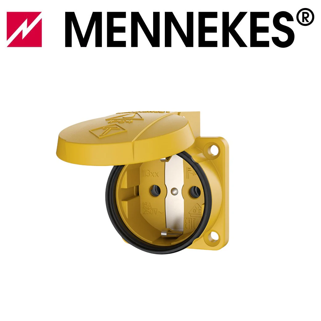 MENNEKES Anbausteckdose Schuko 16A 230V IP54 für mobile Verteiler - verschiedene Farben - Image 3
