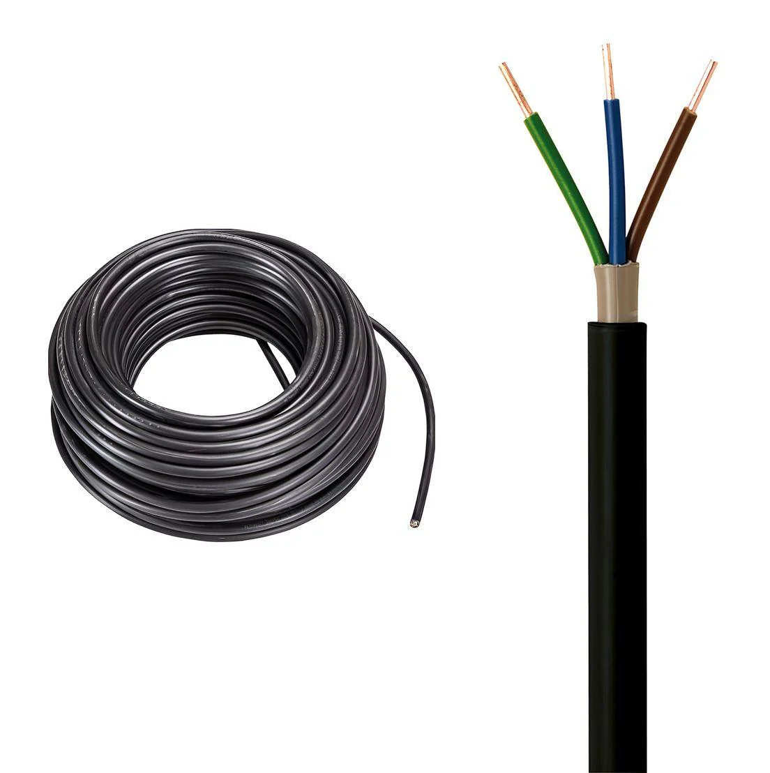 Erdkabel NYY-J 3G1,5 50m Ring