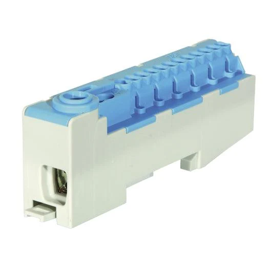 N-Steckklemme, 12x1,5mm , 2x4mm und 1x25mm, Rahmenklemme blau