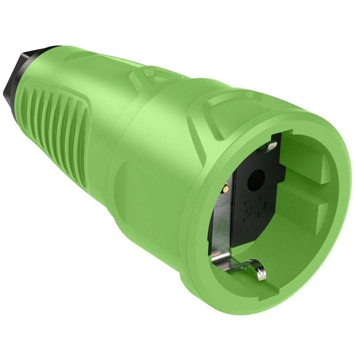 PCE Taurus Vollgummi-Schuko-Kupplung mit Vollgummi-Einsatz IP20 - ohne Deckel - verschiedene Farben - Image 4