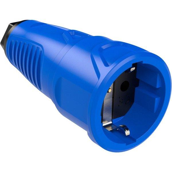 PCE Taurus Vollgummi-Schuko-Kupplung mit Vollgummi-Einsatz IP20 - ohne Deckel - verschiedene Farben - Image 6