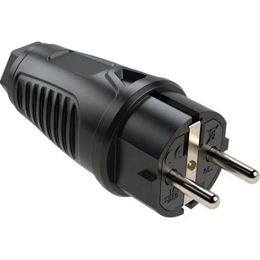 PCE Taurus Vollgummi-Schuko-Stecker IP54 - verschiedene Farben - Image 2