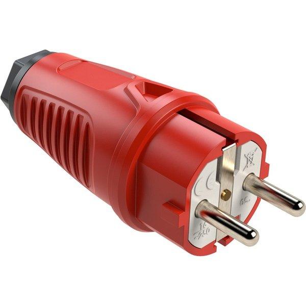 PCE Taurus Vollgummi-Schuko-Stecker mit Polyamid-Einsatz IP54 - verschiedene Farben - Image 3