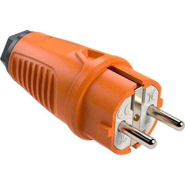 PCE Taurus Vollgummi-Schuko-Stecker mit Polyamid-Einsatz IP54 - verschiedene Farben - Image 5
