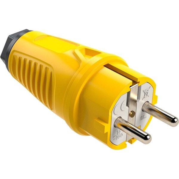 PCE Taurus Vollgummi-Schuko-Stecker mit Polyamid-Einsatz IP54 - verschiedene Farben - Image 7