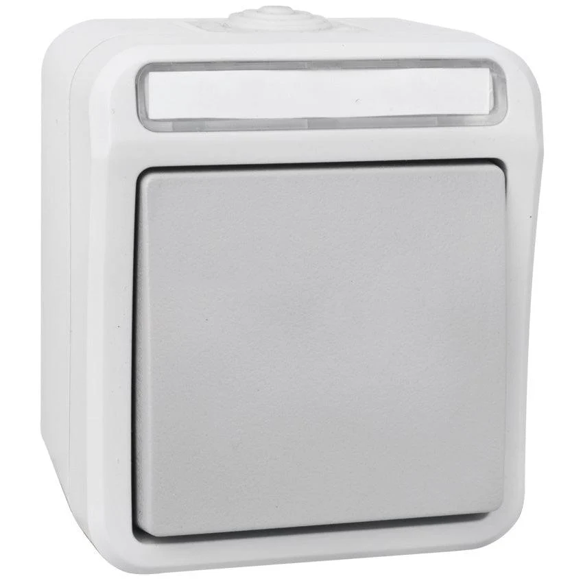 PERANOVA - Aufputz Schalterprogramm IP54 | Schalter Steckdosen Taster | Farbe grau - Image 5