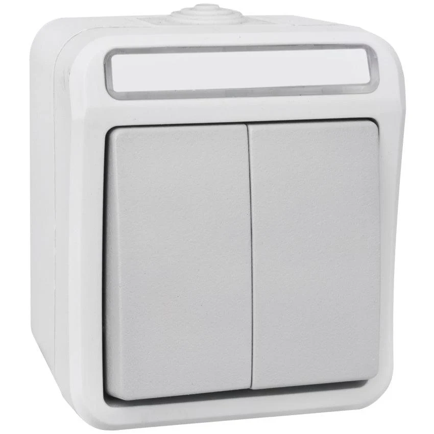 PERANOVA - Aufputz Schalterprogramm IP54 | Schalter Steckdosen Taster | Farbe grau - Image 7