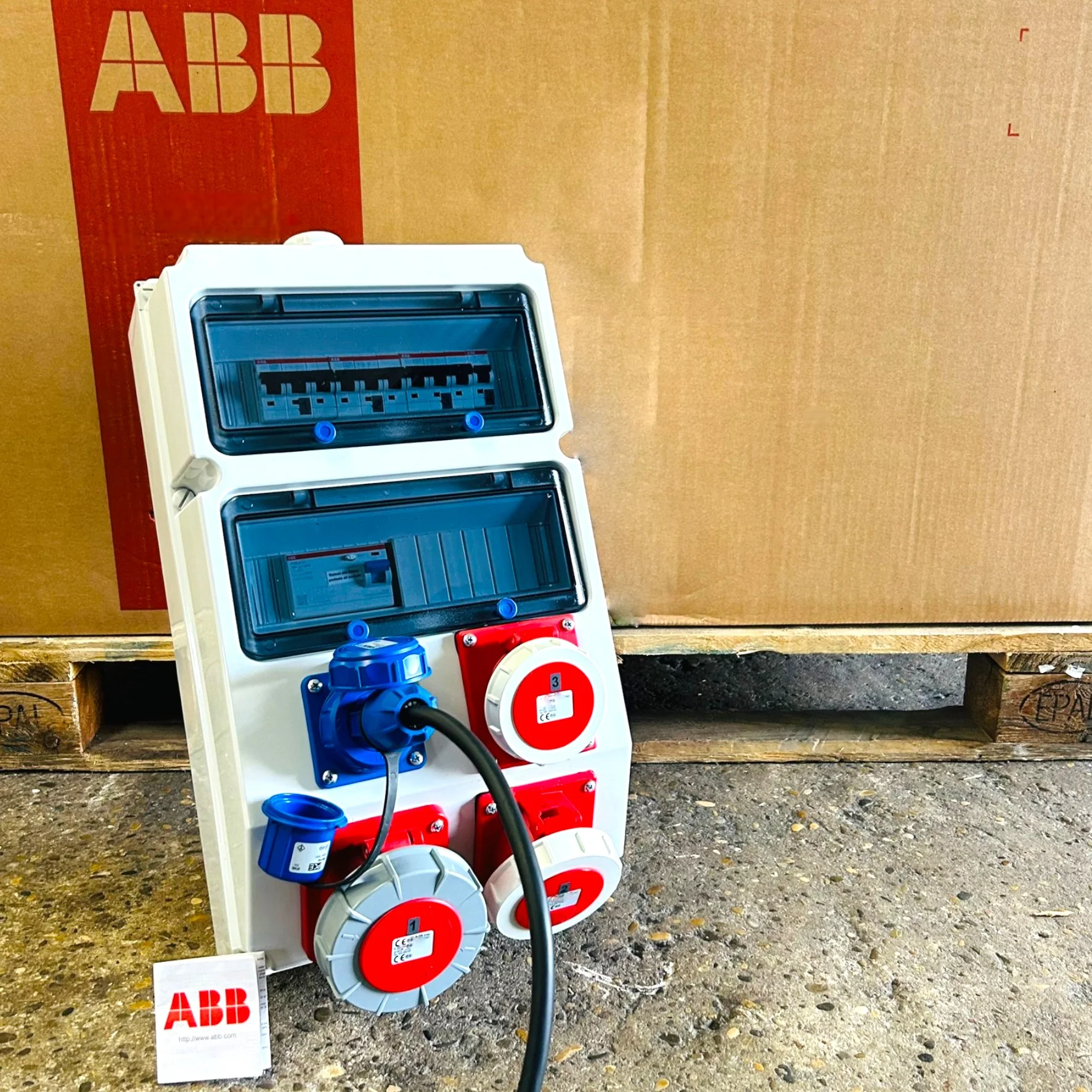 SANOS IP67 Wandverteiler ABB/PCE - 1x CEE 63A 1x CEE 32A 1x CEE 16A und 1x Schukodose mit FI | SAN022 - Image 7