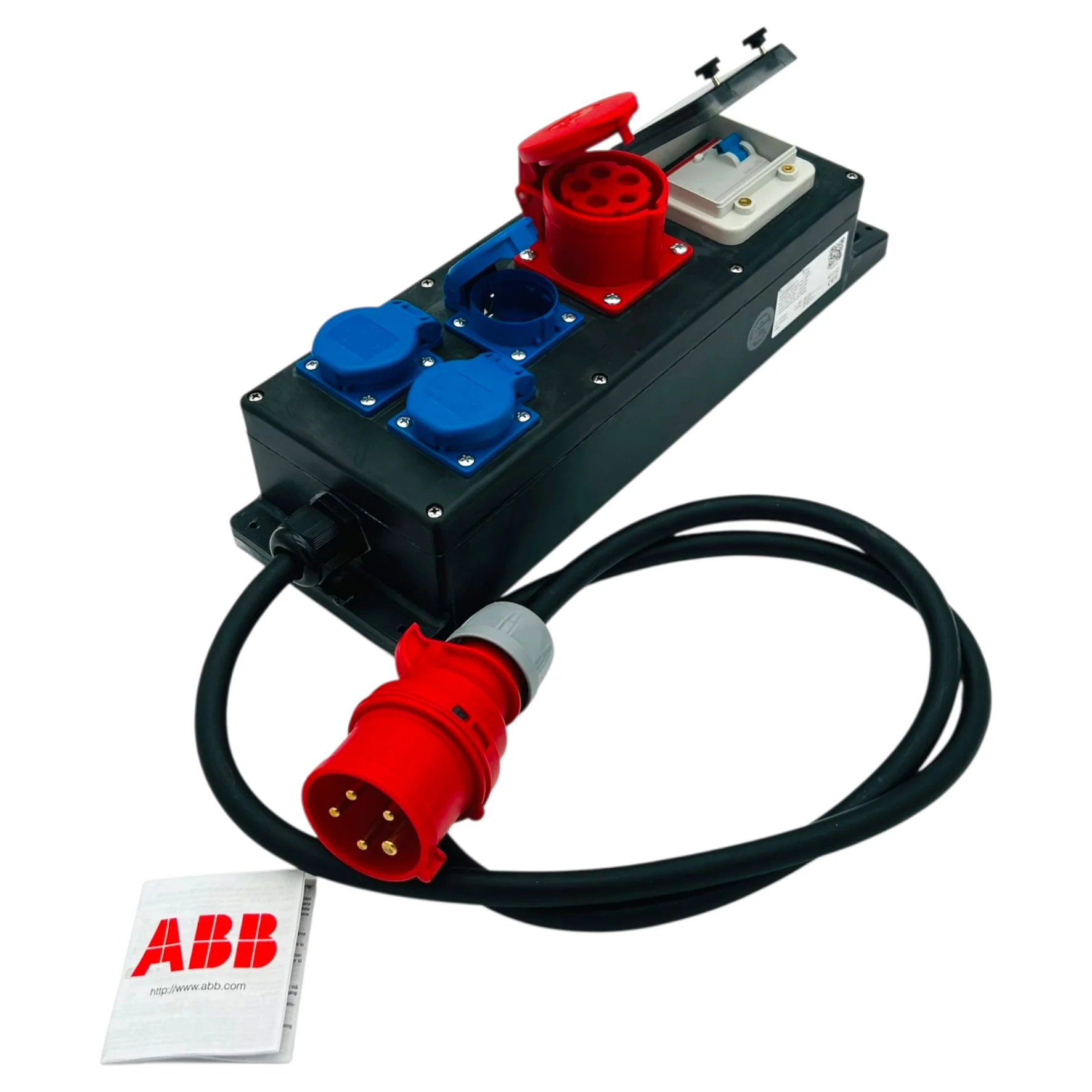 SANOS Mobilverteiler ABB/PCE - 1x CEE 16A und 3x Schukdosen mit FI & Zuleitung | SAN026 - Image 2