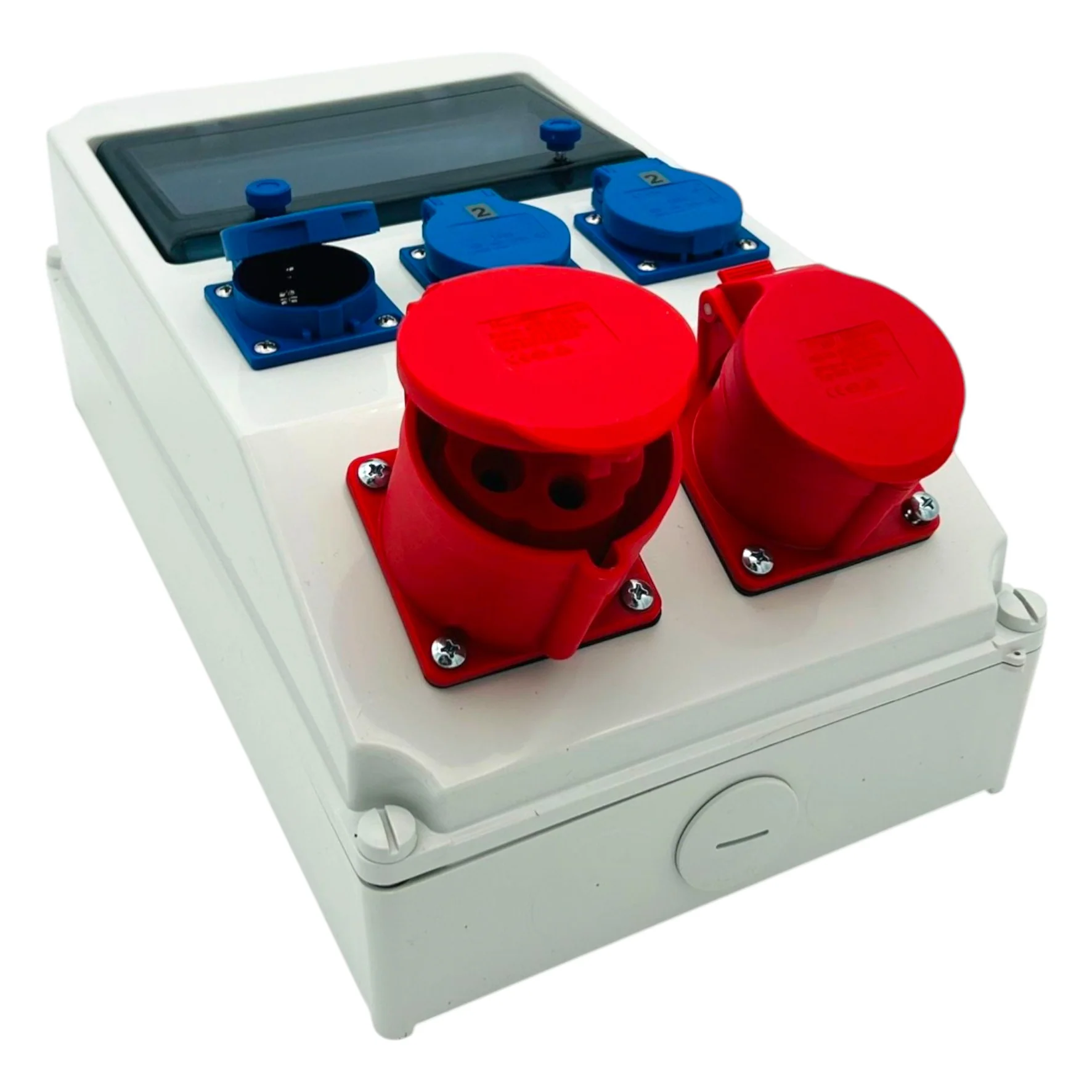 SANOS Wandverteiler ABB/PCE - 1x CEE 32A 1x CEE 16A und 3x Schukodosen mit FI | SAN037 - Image 3
