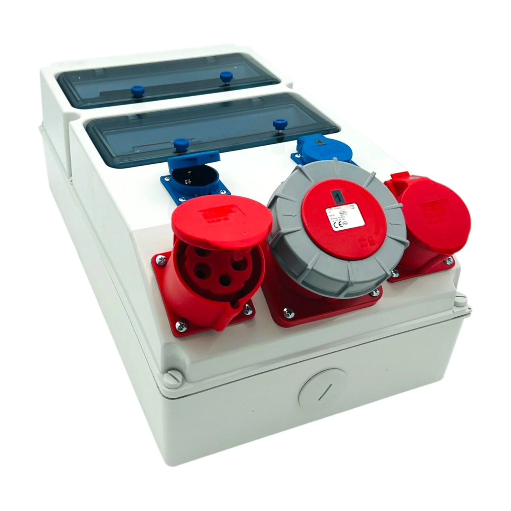 SANOS Wandverteiler ABB/PCE - 1x CEE 63A 1x CEE 32A 1x CEE 16A und 2x Schukodose mit FI | SAN036 - Image 3