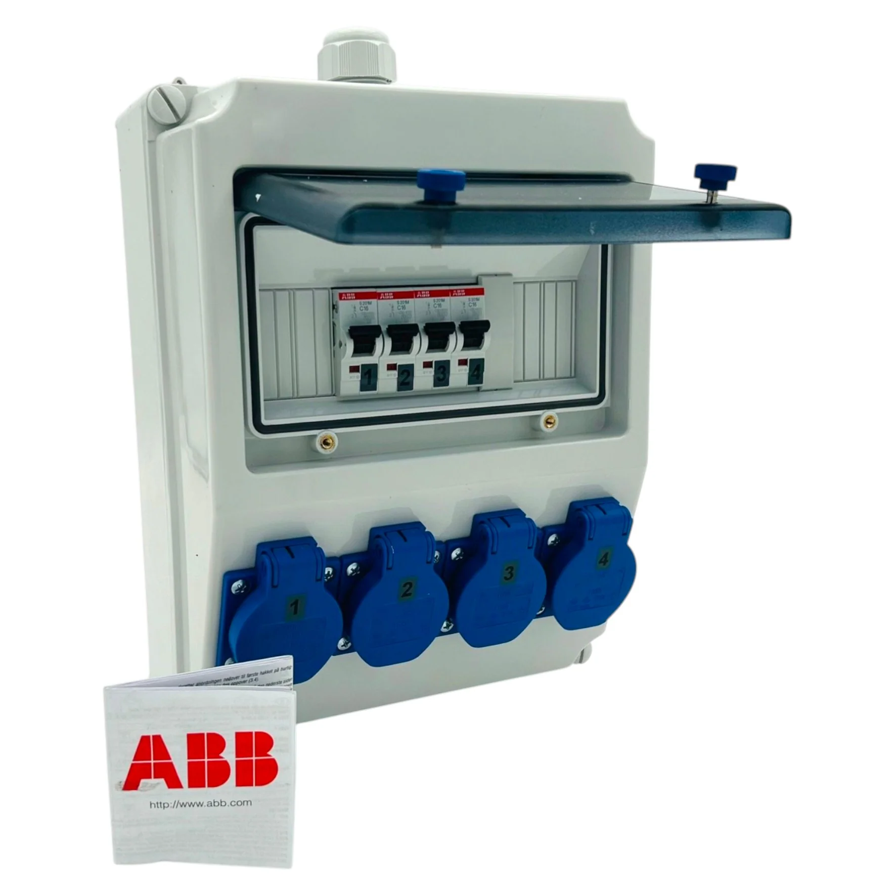 SANOS Wandverteiler ABB/PCE - 4x Schukodose | einzeln gesichert | SAN033 - Image 2