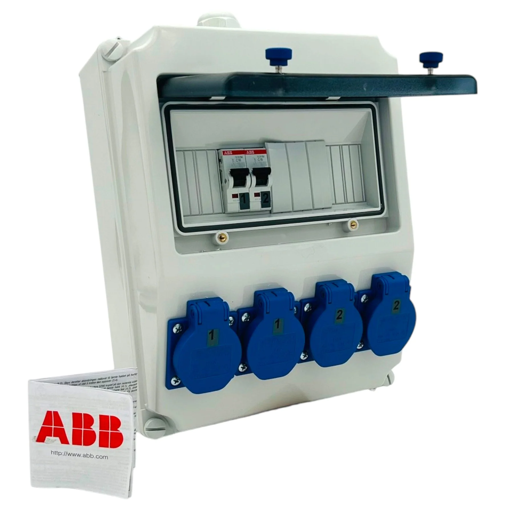 SANOS Wandverteiler ABB/PCE - 4x Schukodose | paarweise gesichert | SAN032 - Image 2