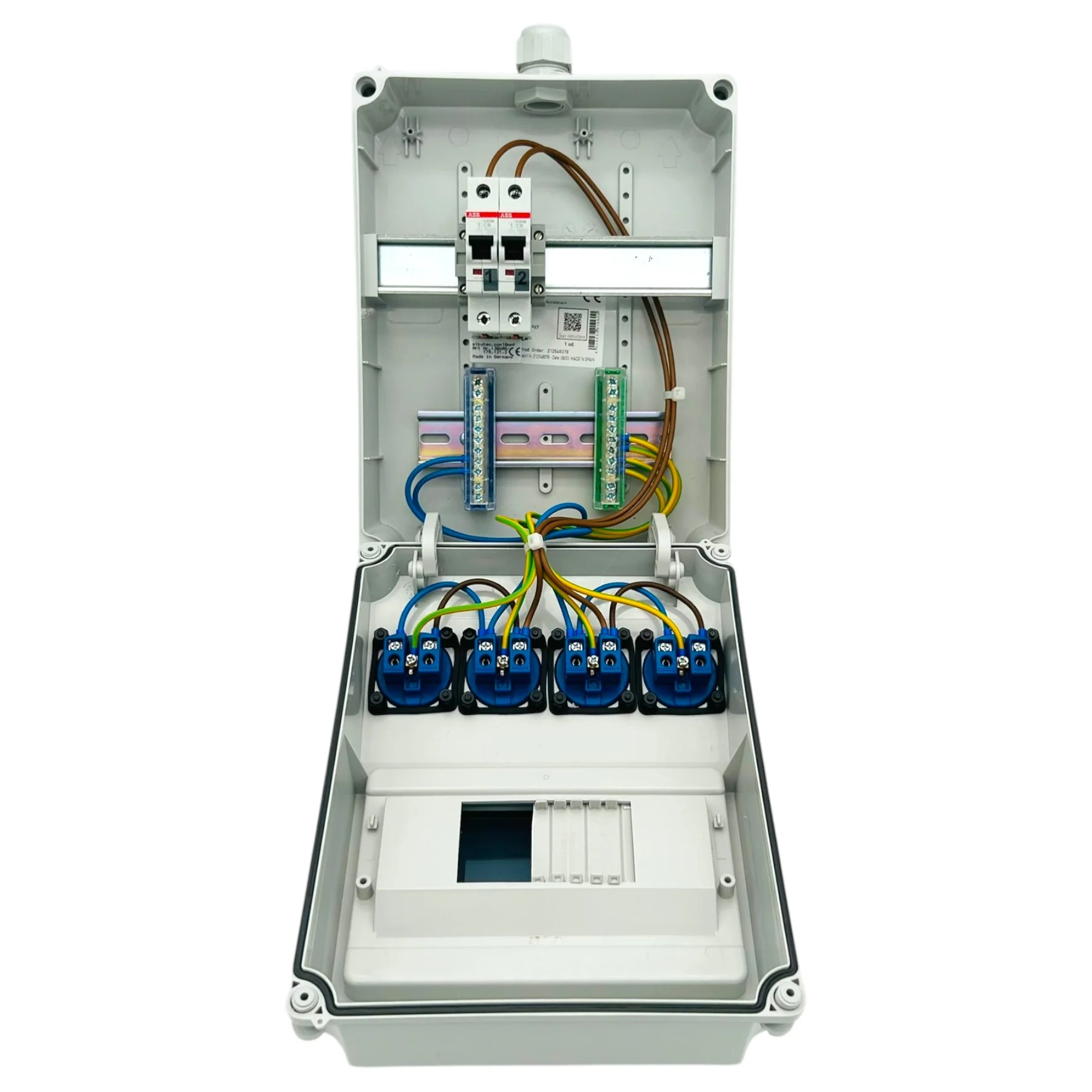 SANOS Wandverteiler ABB/PCE - 4x Schukodose | paarweise gesichert | SAN032 - Image 4