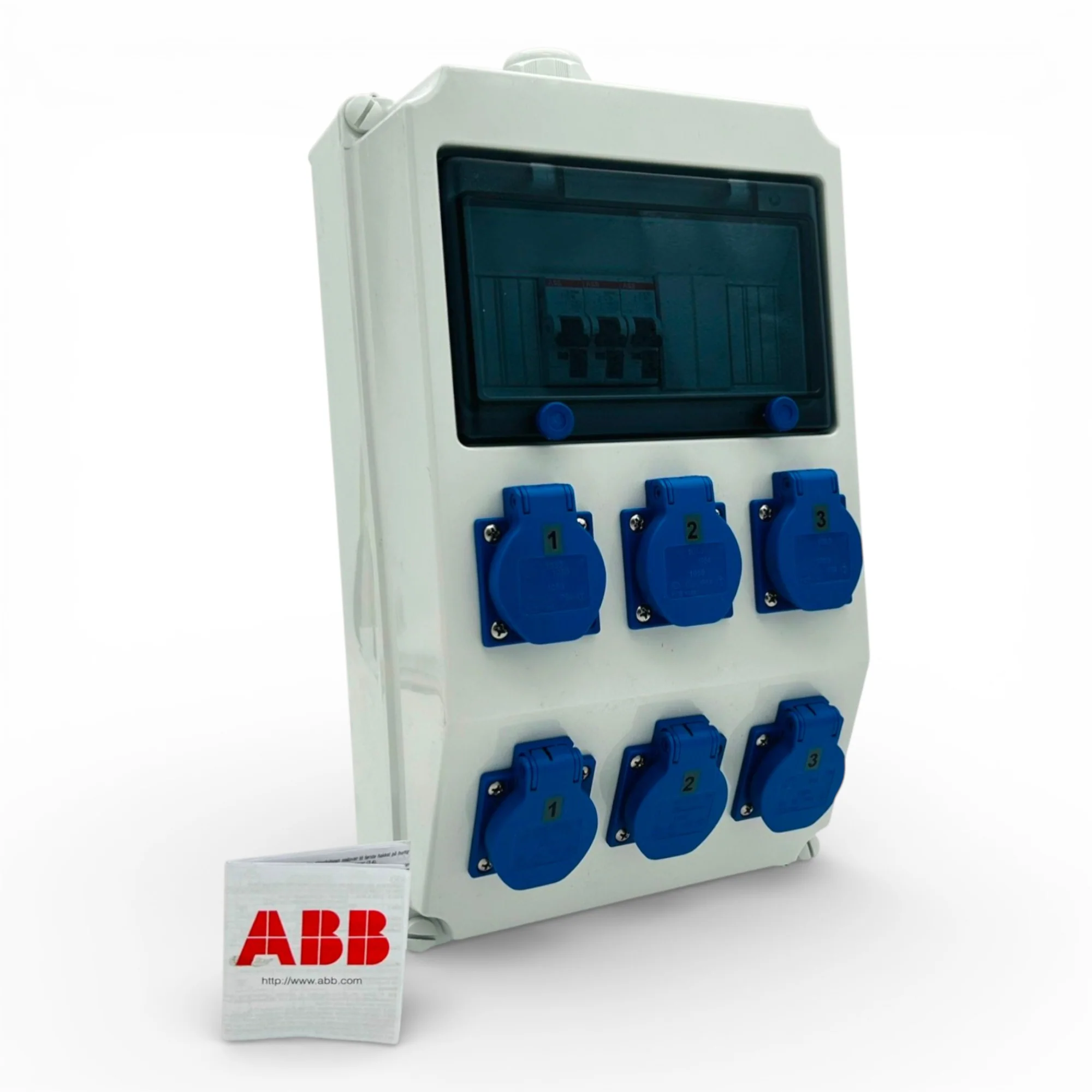 SANOS Wandverteiler ABB/PCE - 6x Schukodose | paarweise gesichert | SAN034
