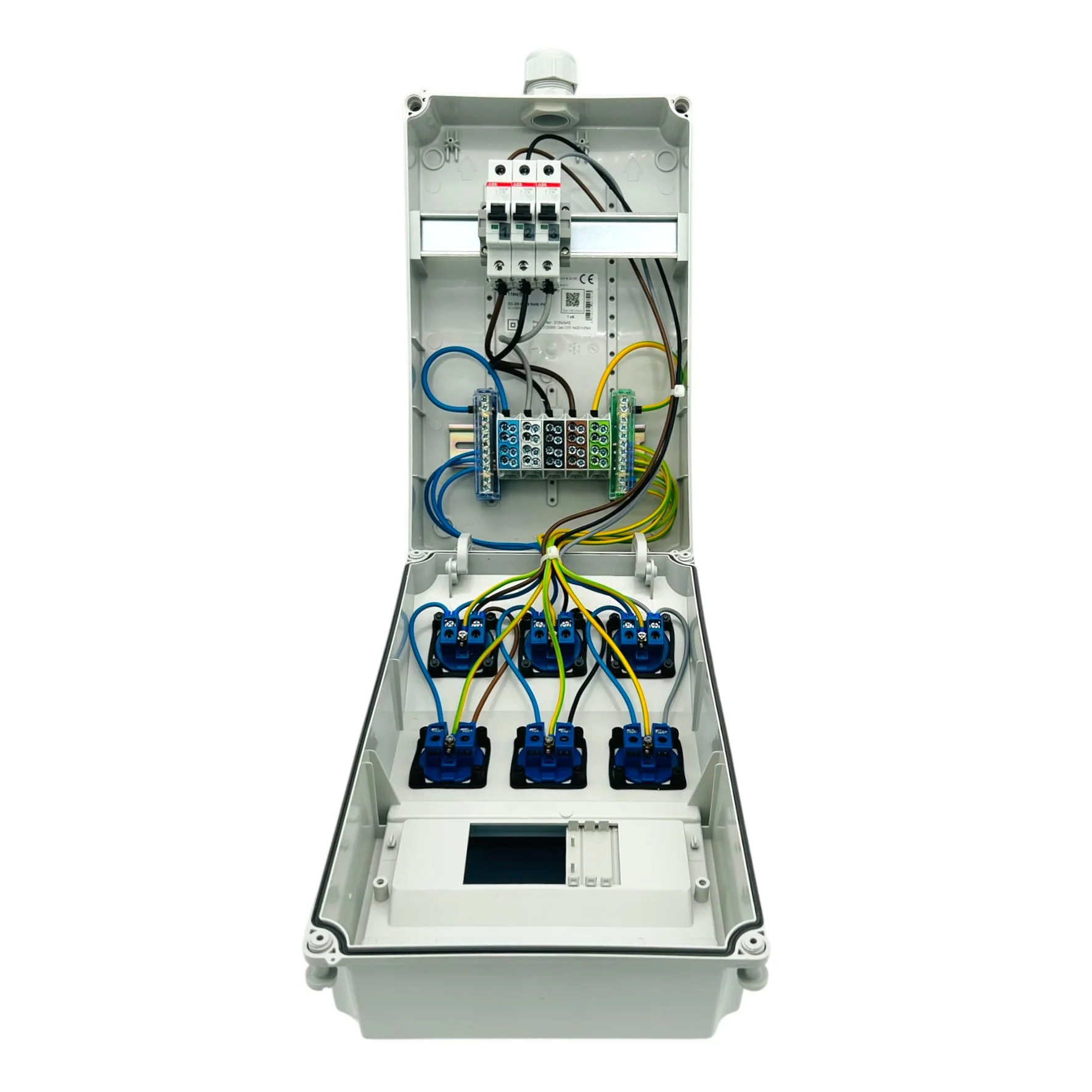 SANOS Wandverteiler ABB/PCE - 6x Schukodose | paarweise gesichert | SAN034 - Image 4
