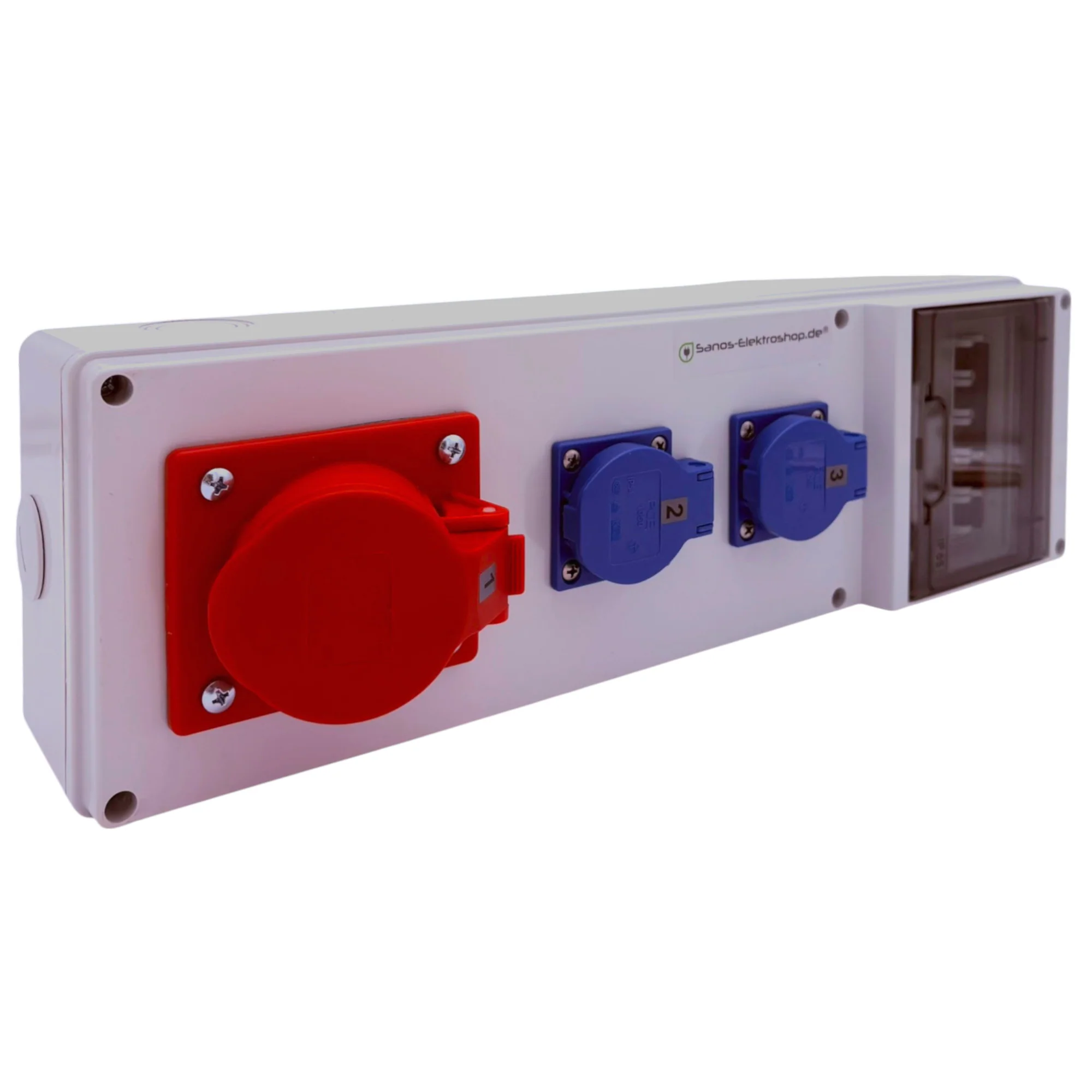 SANOS Wandverteiler ABB/PCE - 1x CEE 16A und 2x Schukodosen | SAN004 - Image 4