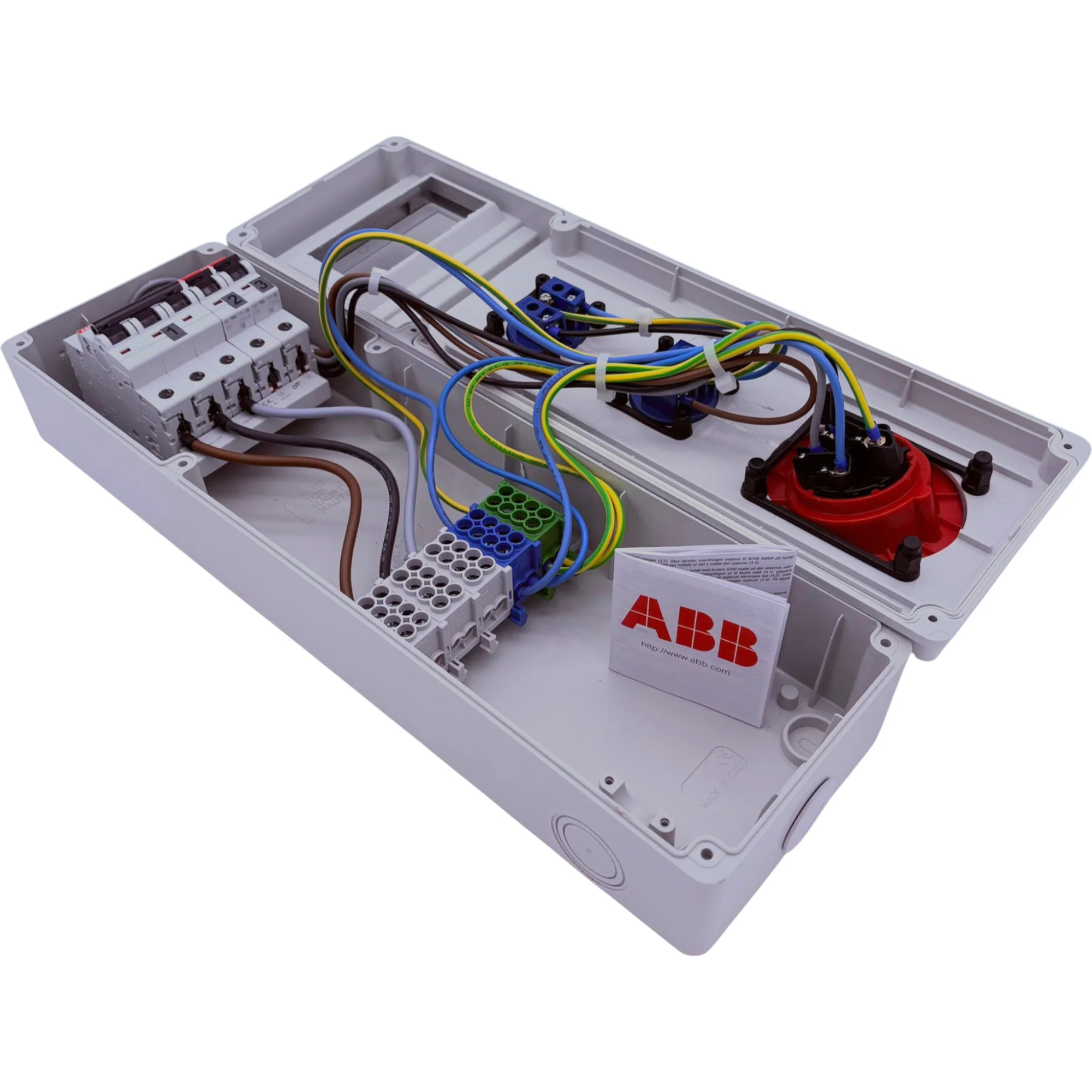 SANOS Wandverteiler ABB/PCE - 1x CEE 16A und 2x Schukodosen | SAN004 - Image 6