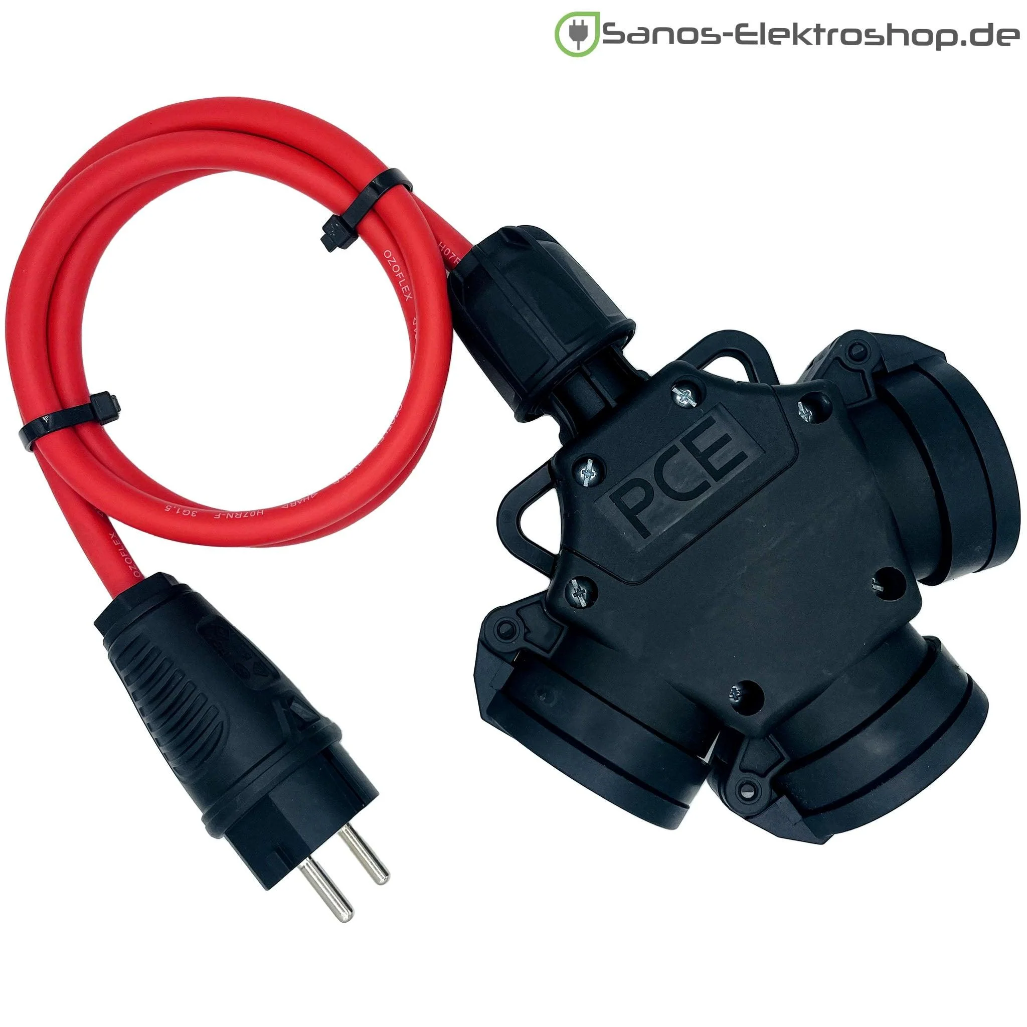 Schuko-Verlängerung 230V mit 3-fach Kupplung - Gummileitung H07RN-F 3G1,5 mm² | 1,00 bis 50,00 Meter | verschiedene Farben - Image 6