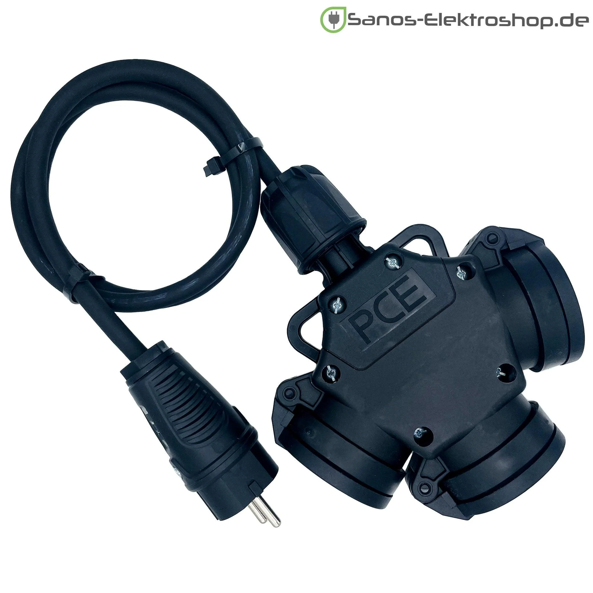 Schuko-Verlängerung 230V mit 3-fach Kupplung - Gummileitung H07RN-F 3G2,5 mm² | 1,00 bis 50,00 Meter | verschiedene Farben - Image 3