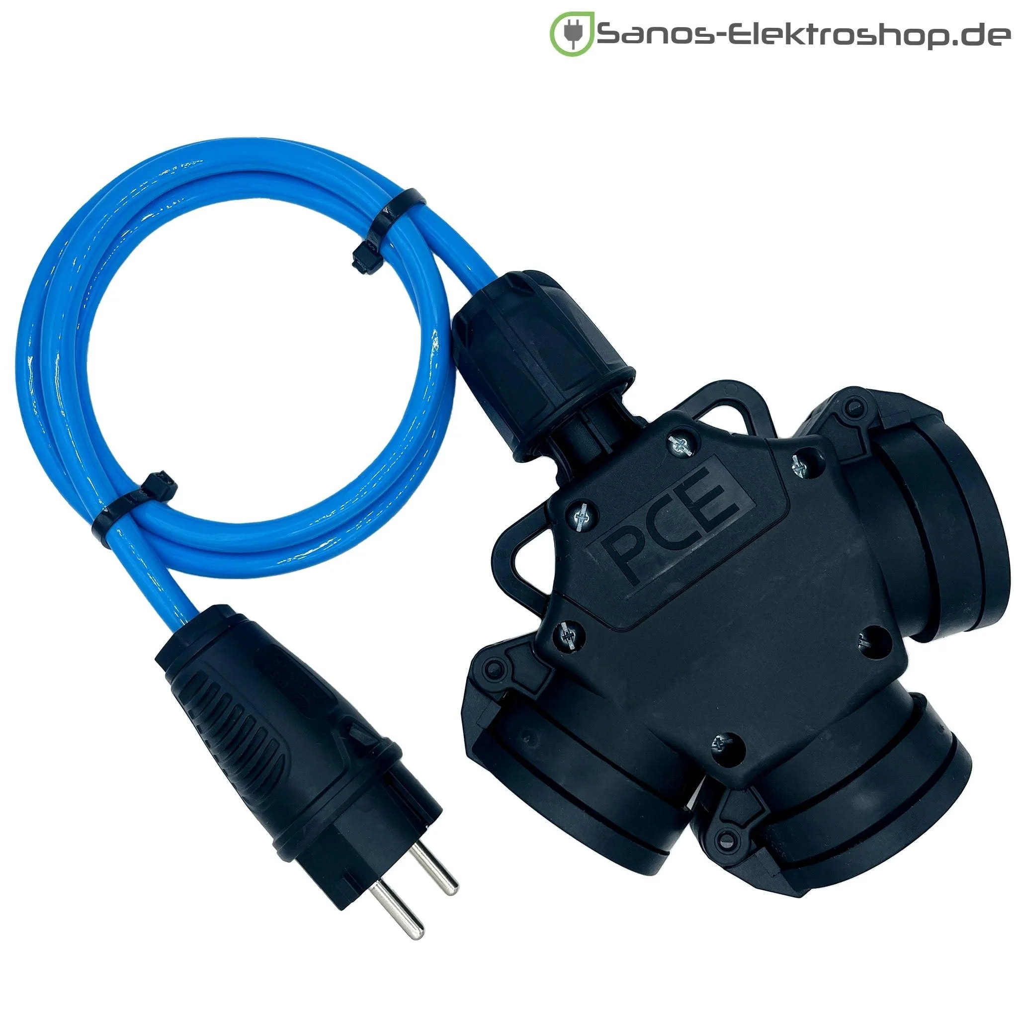 Schuko-Verlängerung 230V mit 3-fach Kupplung - PUR Gummileitung H07BQ-F 3G1,5 mm² | 1,00 bis 50,00 Meter | verschiedene Farben - Image 4