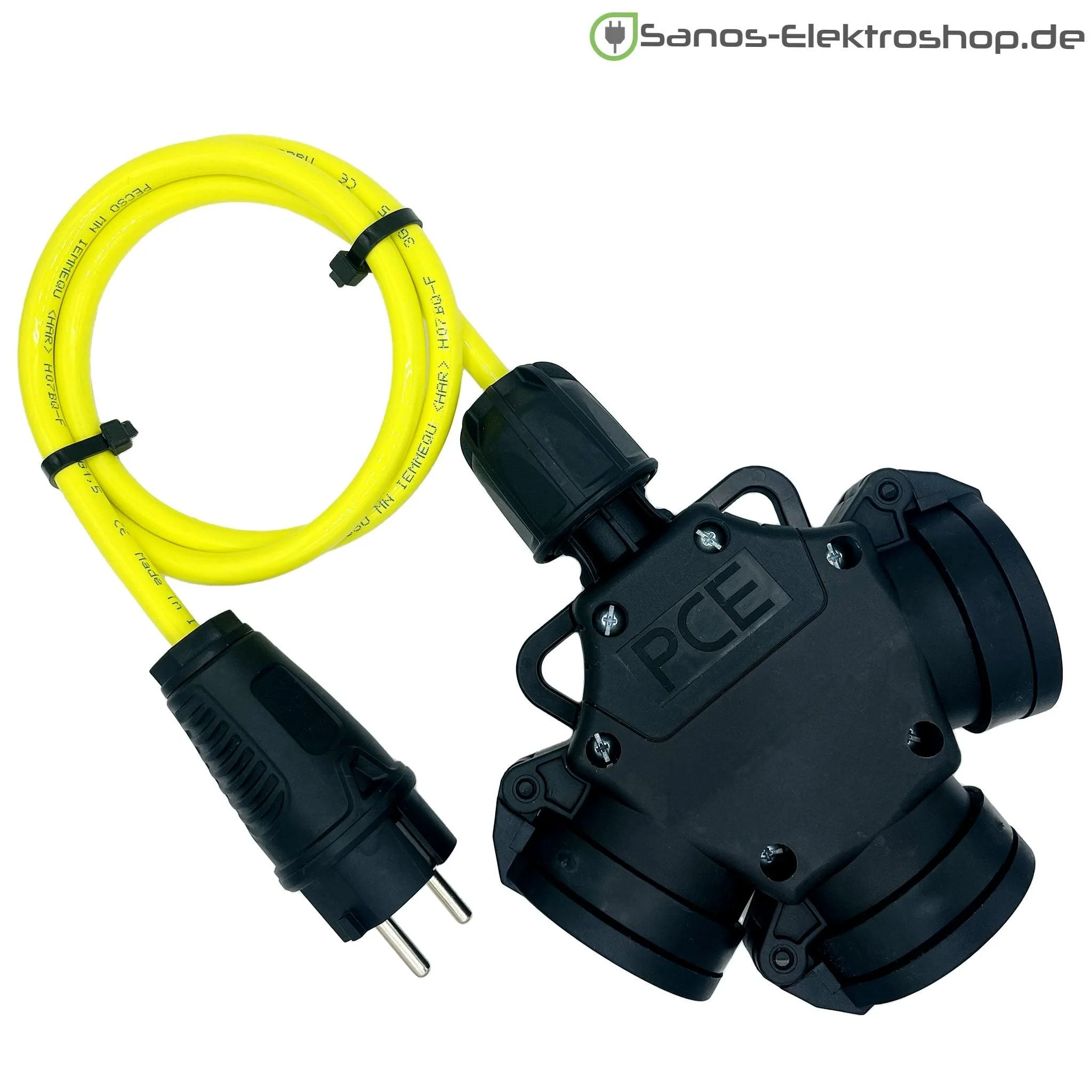 Schuko-Verlängerung 230V mit 3-fach Kupplung - PUR Gummileitung H07BQ-F 3G1,5 mm² | 1,00 bis 50,00 Meter | verschiedene Farben - Image 6