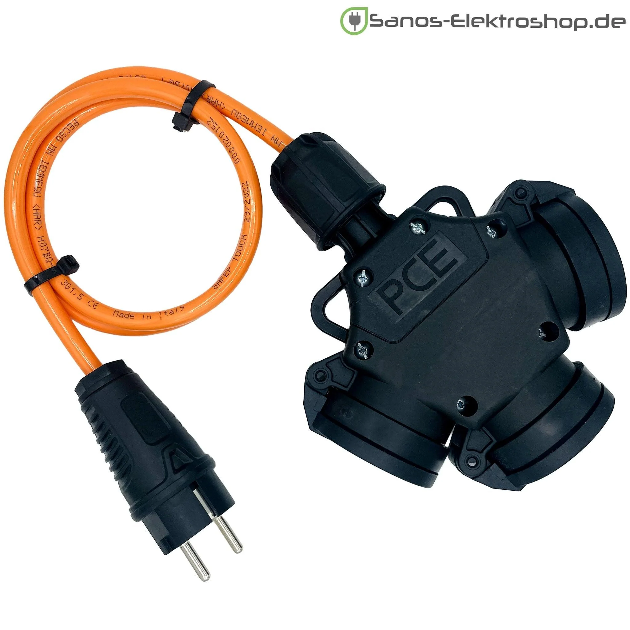 Schuko-Verlängerung 230V mit 3-fach Kupplung - PUR Gummileitung H07BQ-F 3G2,5 mm² | 1,00 bis 50,00 Meter | verschiedene Farben - Image 7