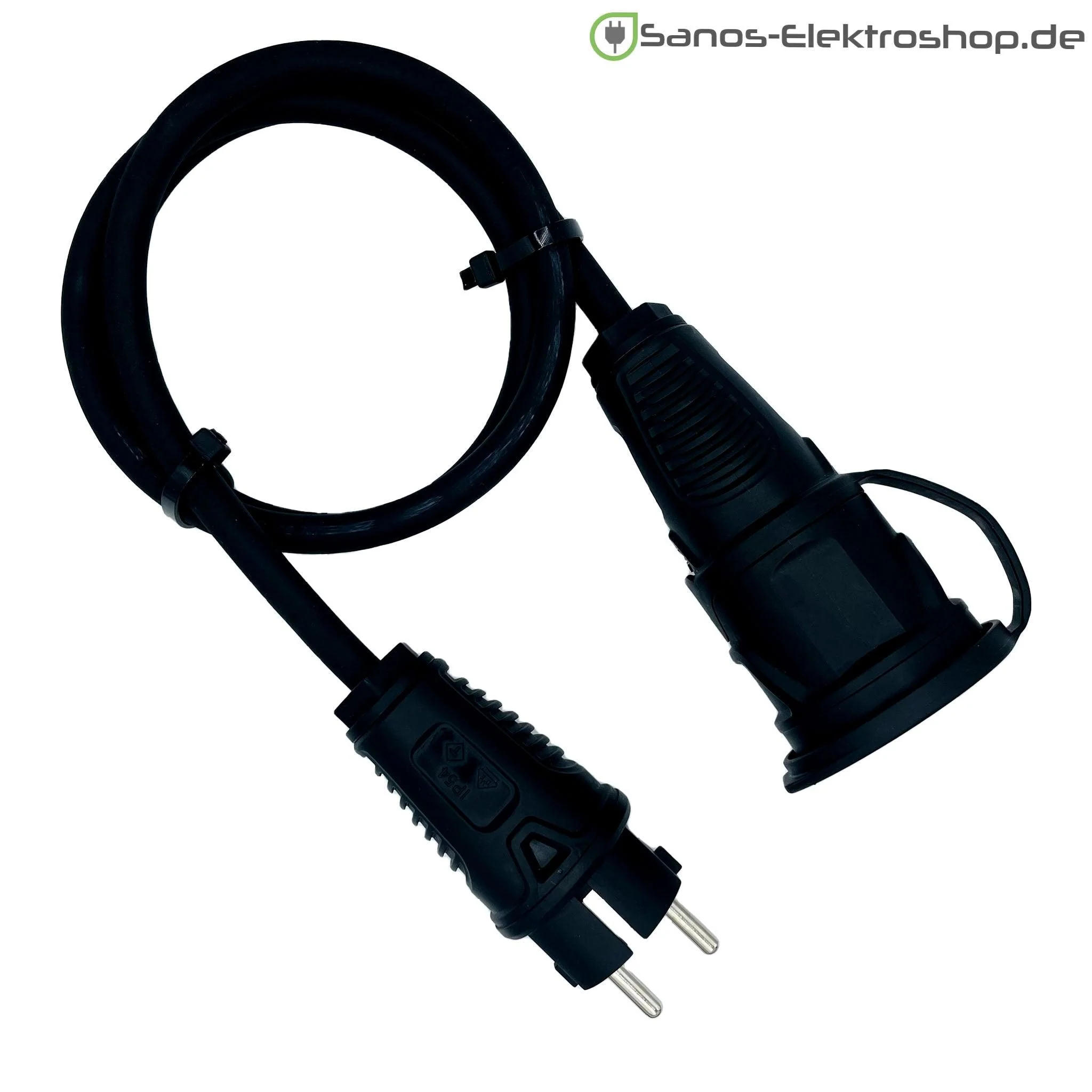 Schuko-Verlängerung 230V mit Deckel am Band - Gummileitung H07RN-F 3G2,5 mm² | 1,00 bis 50,00 Meter | verschiedene Farben - Image 3