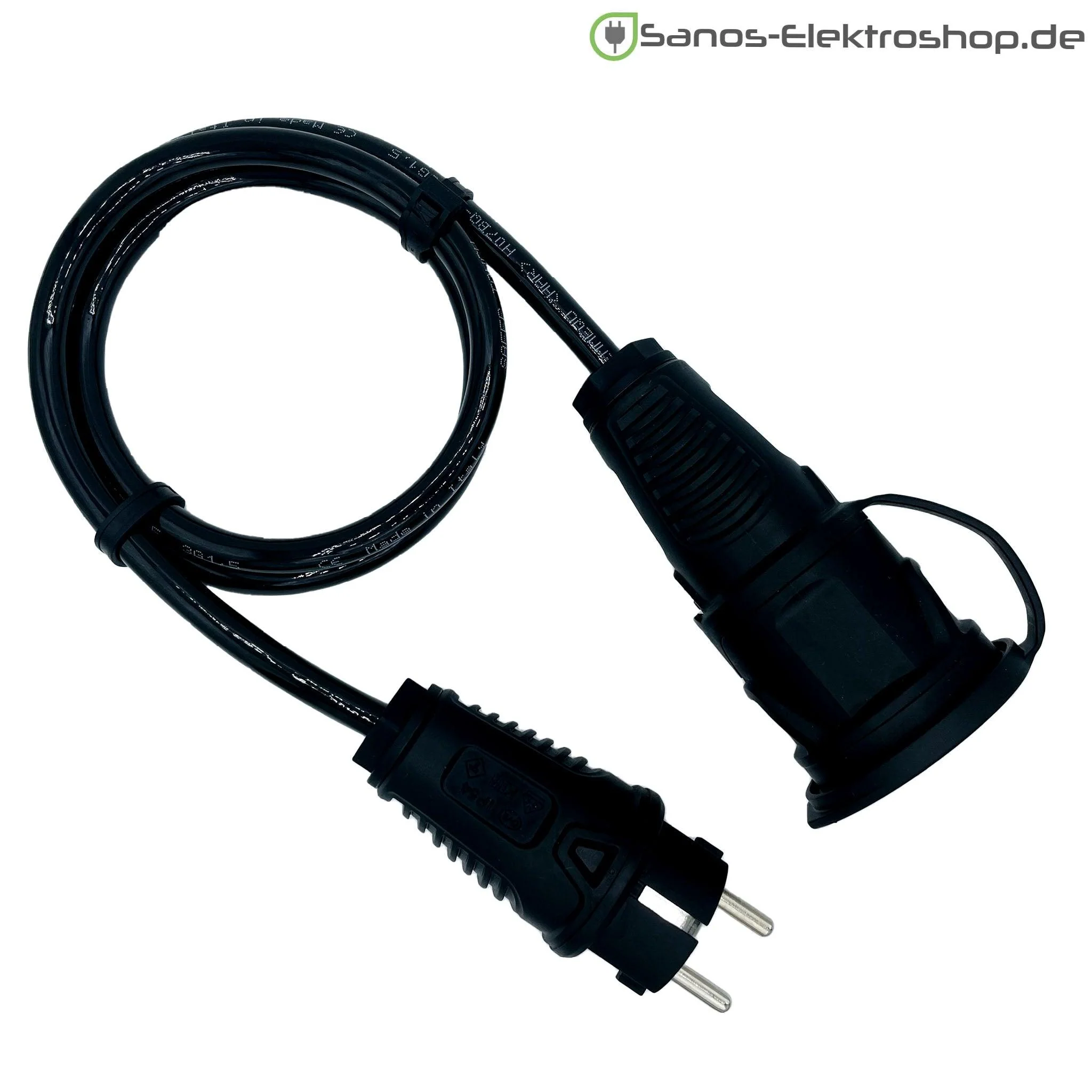 Schuko-Verlängerung 230V mit Deckel am Band - PUR Gummileitung H07BQ-F 3G1,5 mm² | 1,00 bis 50,00 Meter | verschiedene Farben - Image 3