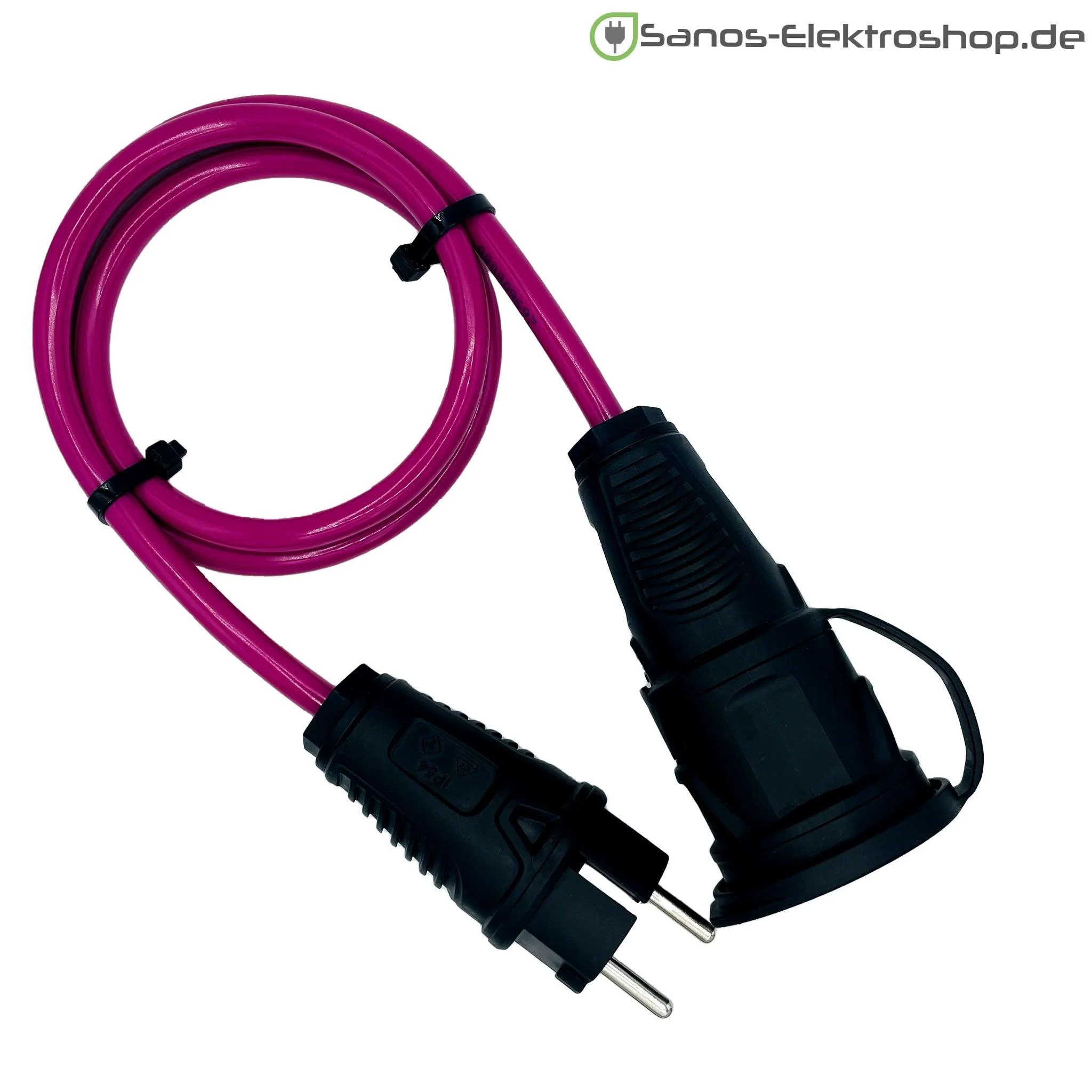 Schuko-Verlängerung 230V mit Deckel am Band - PUR Gummileitung H07BQ-F 3G2,5 mm² | 1,00 bis 50,00 Meter | verschiedene Farben - Image 4